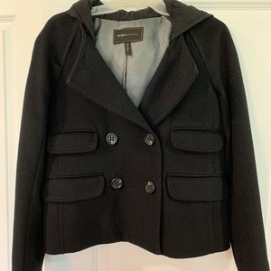 BCBG Black jacket with hood